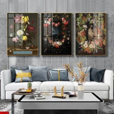 Tải file tranh File tranh bộ 3 bình hoa phong cách cổ điển BH6082 (gốc) tại Filetranh.com