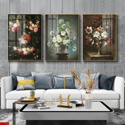 Hình ảnh file gốc File tranh bộ 3 bình hoa phong cách cổ điển BH6121 (chất lượng cao)