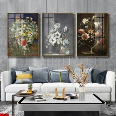 Tải file File tranh bộ 3 bình hoa phong cách cổ điển BH6122 (gốc) chủ đề hoa sen