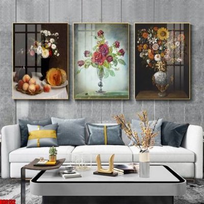 File in ấn cao cấp File tranh bộ 3 bình hoa phong cách cổ điển BH6132 (file gốc)