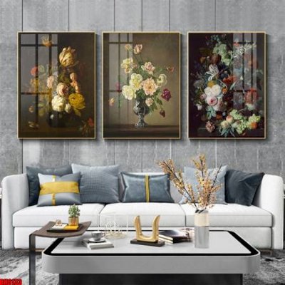 Tệp tin gốc File tranh bộ 3 bình hoa phong cách cổ điển BH6133 (chất lượng cao) File tranh bộ 3 bình hoa phong cách cổ điển BH6133
