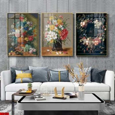 File tranh File tranh bộ 3 bình hoa phong cách cổ điển BH6159 (ảnh gốc) không bị mờ