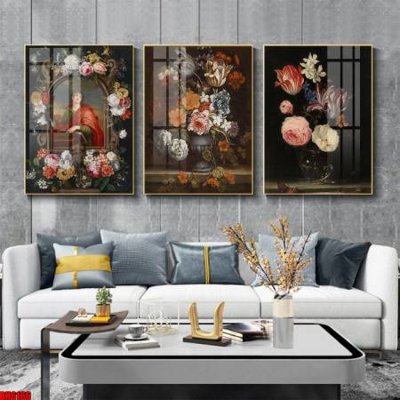 Tải file File tranh bộ 3 bình hoa phong cách cổ điển BH6166 (gốc) in tranh tráng gương
