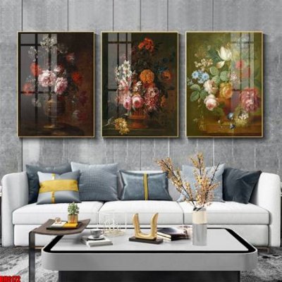 File tranh gốc File tranh bộ 3 bình hoa phong cách cổ điển BH6172 (sắc nét từng chi tiết)