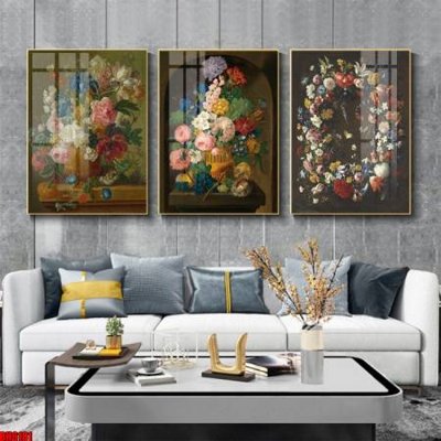 File gốc File tranh bộ 3 bình hoa phong cách cổ điển BH6181 (trang trí) phòng trẻ em