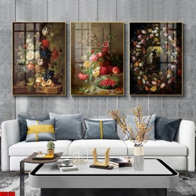 Mua file gốc File tranh bộ 3 bình hoa phong cách cổ điển BH6188 (in ấn) tại Filetranh.com