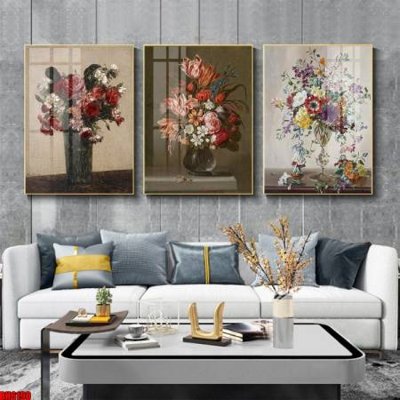File gốc File tranh bộ 3 bình hoa phong cách cổ điển BH6190 (ảnh rõ nét) để in