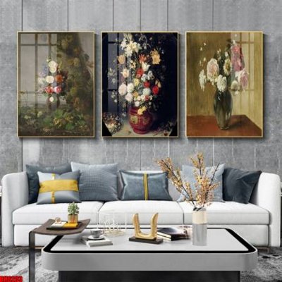 File gốc in ấn File tranh bộ 3 bình hoa phong cách cổ điển BH6203 chuẩn màu CMYK