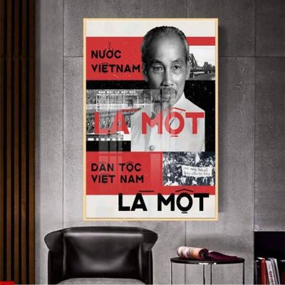 File gốc File in tranh bác hồ chất lượng cao BH8008 (in lụa) trang trí tường