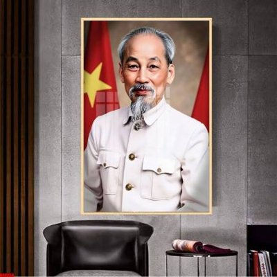 File gốc File in tranh bác hồ chất lượng cao BH8058 (trang trí) phòng làm việc