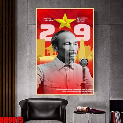 File tranh File in tranh bác hồ chất lượng cao BH9015 (gốc) in vải canvas
