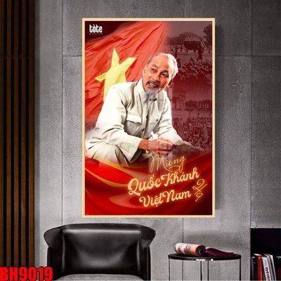 File gốc File in tranh bác hồ chất lượng cao BH9019 (in tráng gương) hiện đại