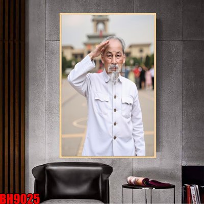 Hình ảnh file gốc in lụa File in tranh bác hồ chất lượng cao BH9025