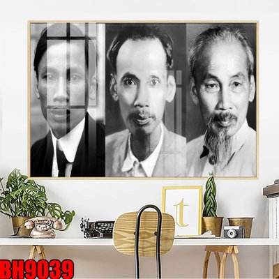 File tranh File in tranh bác hồ chất lượng cao BH9039 (bản gốc) in lụa dán tường