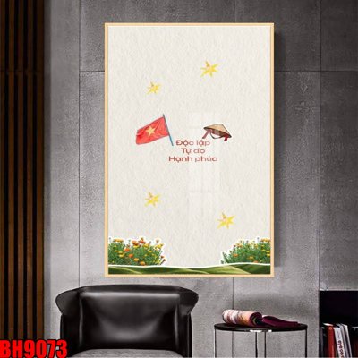 File gốc File in tranh bác hồ chất lượng cao BH9073 (in lụa) tranh thuận buồm