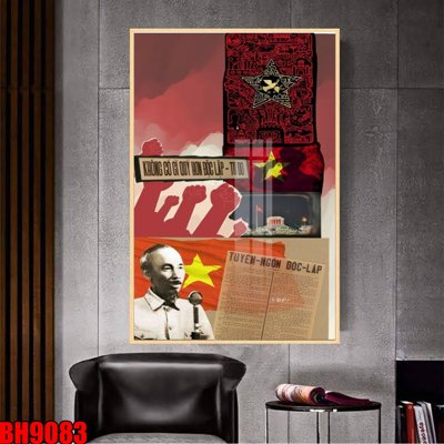 File tranh PSD File in tranh bác hồ chất lượng cao BH9083 chất lượng cao