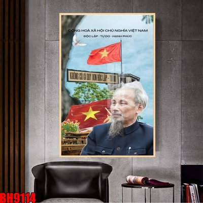 File tranh File in tranh bác hồ chất lượng cao BH9114 (gốc) chủ đề thành phố