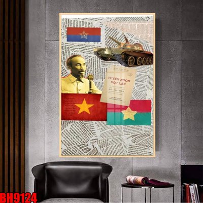 File tranh File in tranh bác hồ chất lượng cao BH9124 (bản gốc) in canvas