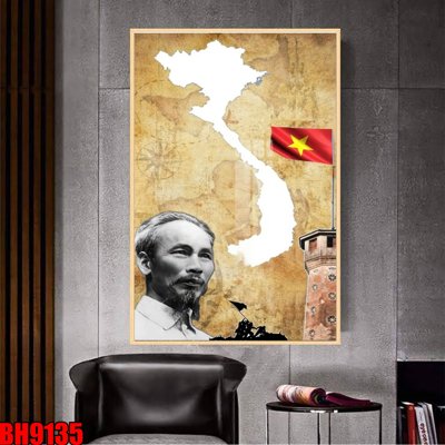 File in mica File in tranh bác hồ chất lượng cao BH9135 (bản gốc) sắc sảo