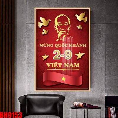 File in lụa File in tranh bác hồ chất lượng cao BH9153 (phong cảnh) File in tranh bác hồ chất lượng cao BH9153