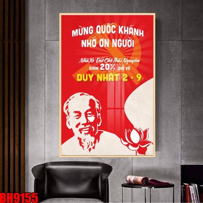 File gốc File in tranh bác hồ chất lượng cao BH9155 (in lụa) chi tiết cao