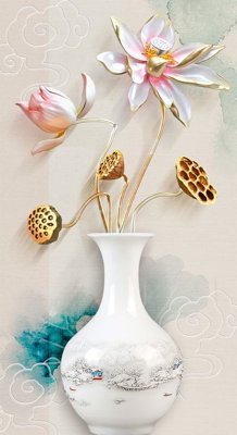 File tranh File tranh bình hoa BHY217 (gốc) chủ đề động vật