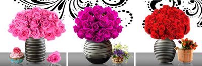 File in lụa File tranh bình hoa BHY330 (tân cổ điển) File tranh bình hoa BHY330