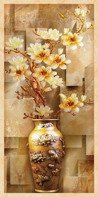 Download file gốc File tranh bình hoa BHY6 (in lụa) nghệ thuật