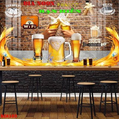 Hình ảnh file gốc Tranh quán bia nhậu BIA103 (chất lượng cao)