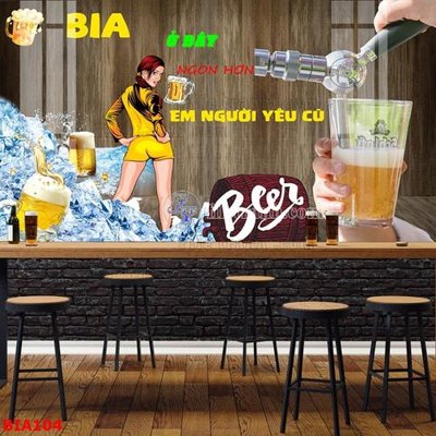File ảnh Tranh quán bia nhậu BIA104 (gốc) in standee