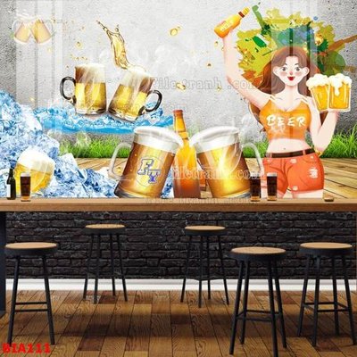 File gốc in ấn Tranh quán bia nhậu BIA111 chất lượng vượt trội