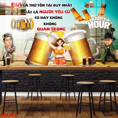 File gốc in ấn Tranh quán bia nhậu BIA112 (sẵn sàng tải về)