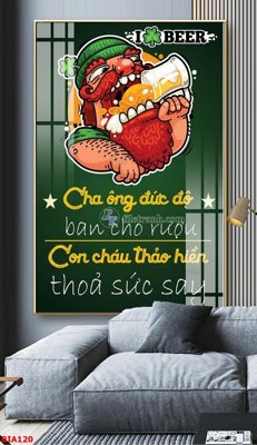 Tải file Tranh quán bia nhậu BIA120 (gốc) in trên mọi chất liệu