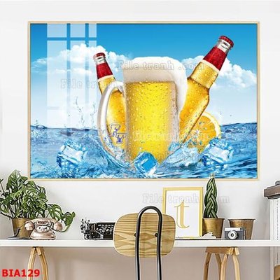 File PSD Tranh quán bia nhậu BIA129 (gốc) cho in quảng cáo