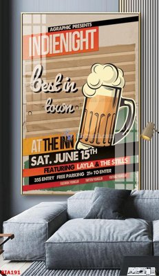 File PSD Tranh quán bia nhậu BIA191 (gốc) cho in quảng cáo