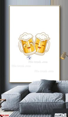File tranh Tranh quán bia nhậu BIA209 (file gốc) chủ đề phong thủy