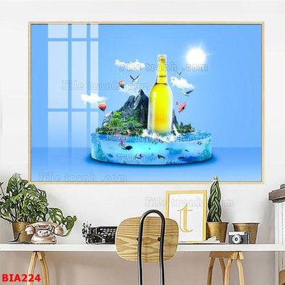 Hình ảnh file gốc in trần nhà Tranh quán bia nhậu BIA224