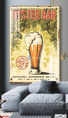 Download file Tranh quán bia nhậu BIA230 (gốc) in mica bàn thờ