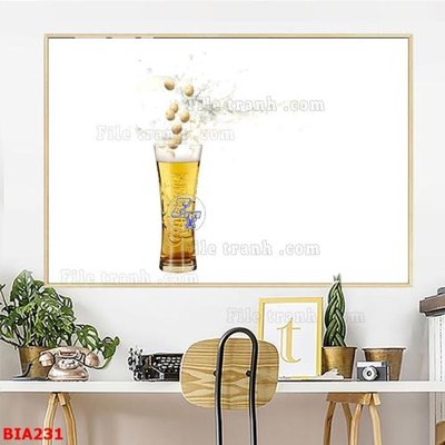 File gốc Tranh quán bia nhậu BIA231 (in mica) trang trí