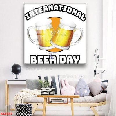 File gốc Tranh quán bia nhậu BIA237 (in mica) làm bảng hiệu