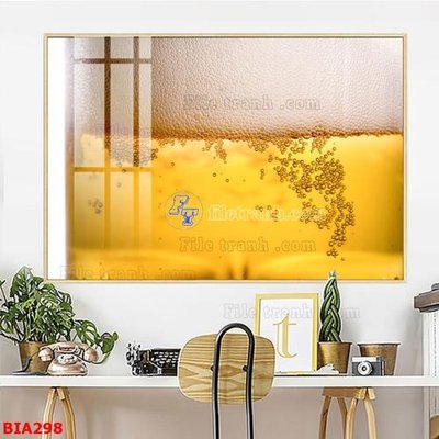 File gốc Tranh quán bia nhậu BIA298 (in ấn) màu sắc trung thực