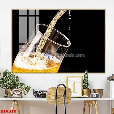 Download file Tranh quán bia nhậu BIA310 (gốc) in mica ốp bếp