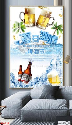 File ảnh Tranh quán bia nhậu BIA318 (gốc) in biển hiệu