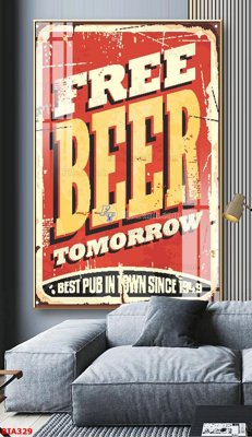 Download file Tranh quán bia nhậu BIA329 (gốc) cho xưởng in