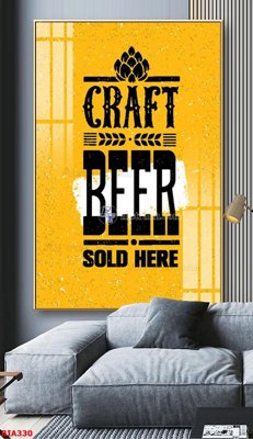 File tranh gốc Tranh quán bia nhậu BIA330 chủ đề hiện đại