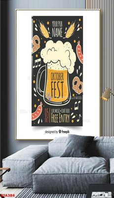 File tranh Tranh quán bia nhậu BIA384 (ảnh gốc) cho in ấn kỹ thuật số