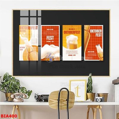 File gốc Tranh quán bia nhậu BIA400 (in 3D) cho trang trí