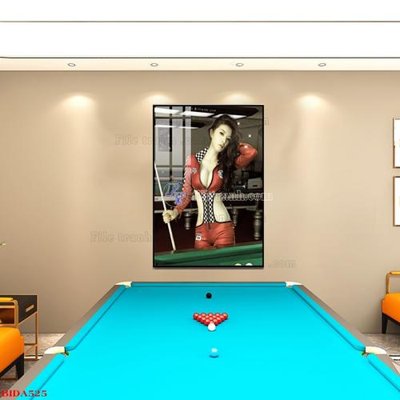 File tranh File tranh quán bida bi-a BILLARD BIDA525 (gốc) chủ đề thiên nhiên