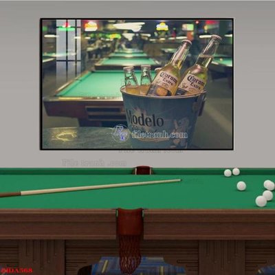 Ảnh gốc File tranh quán bida bi-a BILLARD BIDA568 (nét căng) in mica