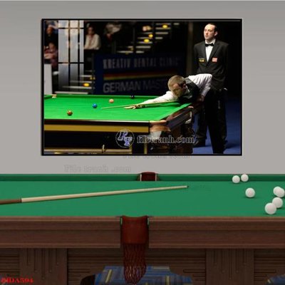 File gốc File tranh quán bida bi-a BILLARD BIDA594 (in lụa) tranh mã đáo